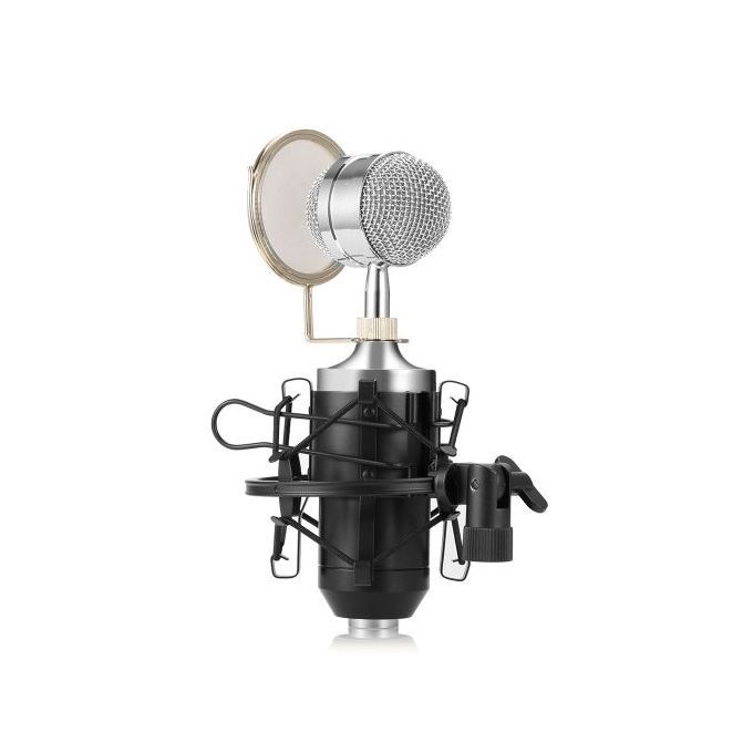 Professional Sound Studio Recording Condenser Microphone With 3.5mm Plug Stand Holder