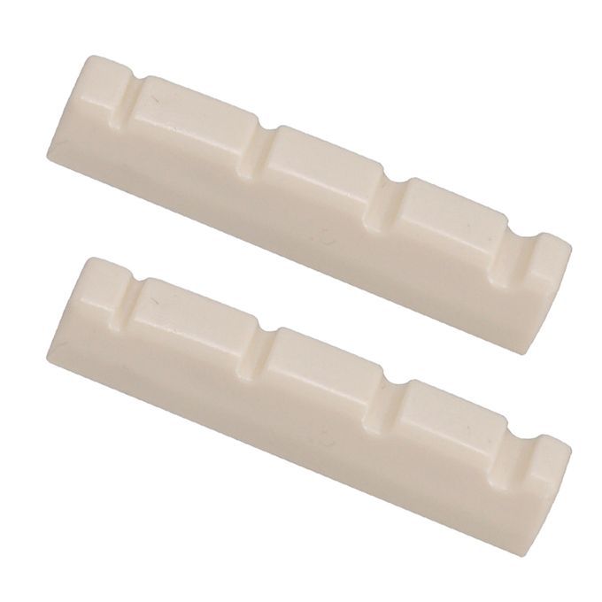 2pcs Beige Electric Bass Slotted Nut 4 String Guitar Beige Color
