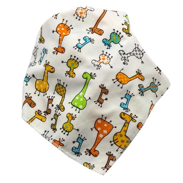 4PCS Waterproof Triangle Cotton Cartoon  Bibs