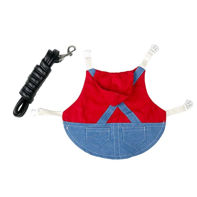 Rabbit Harness Multipurpose Breathable Denim Jacket Coat For S Red