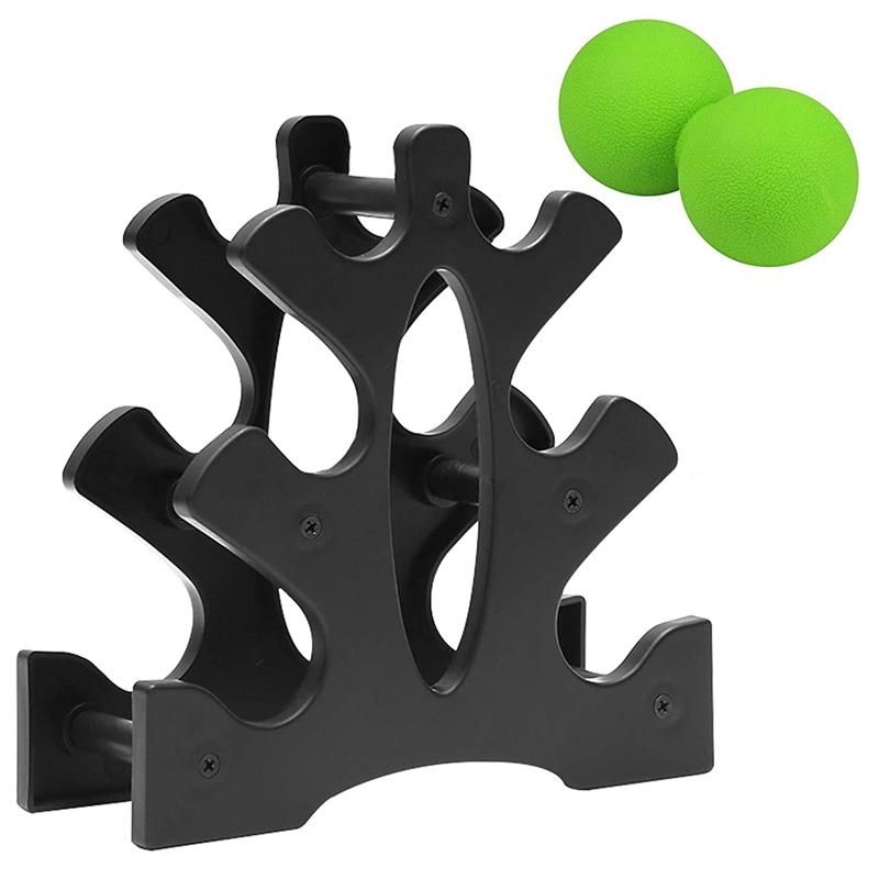 Tier Dumbbell Rack,with a Massage Ball,Dumbbell Tree