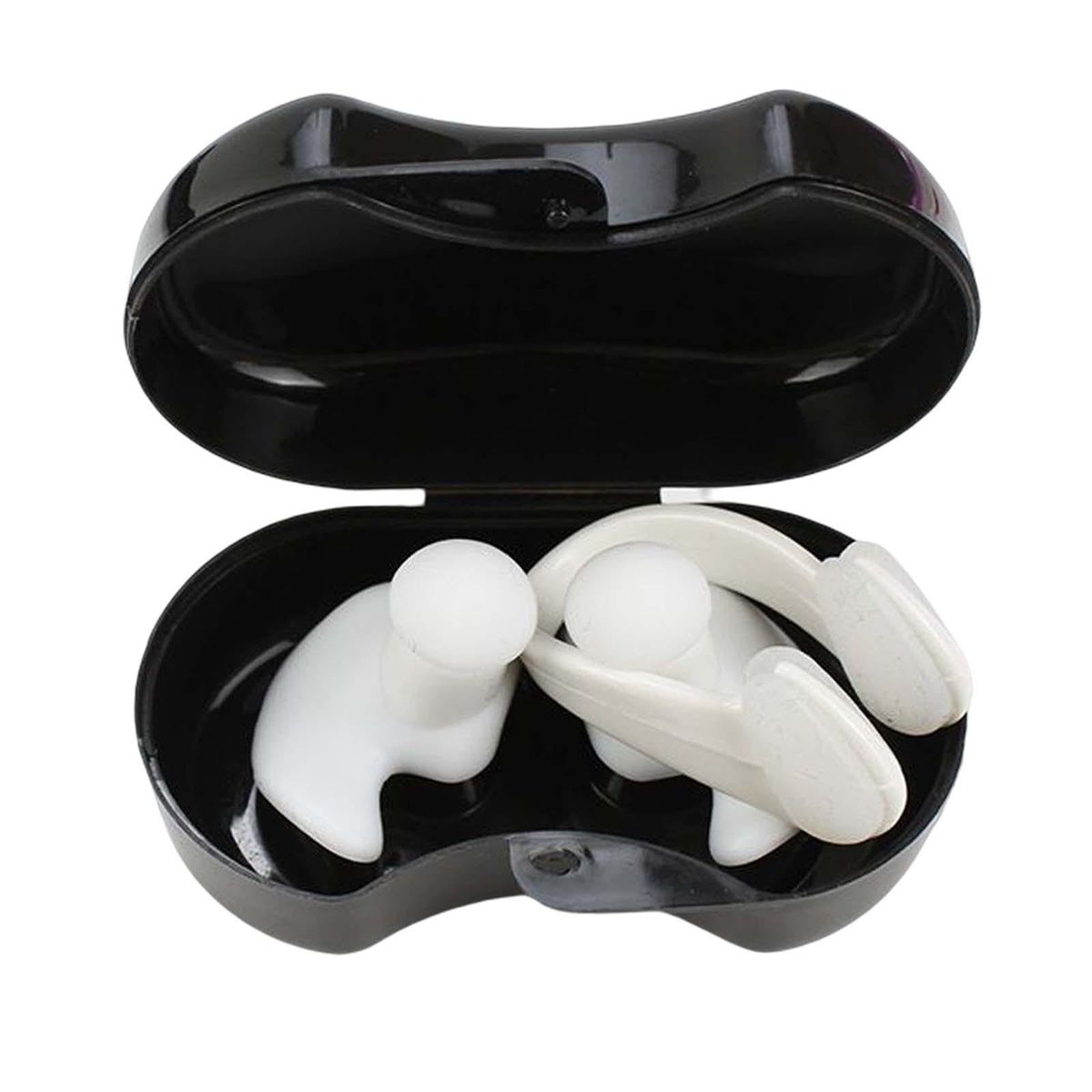Swimming Ear Plug And Nose Clip Swimming Ear  Reusable Kids White