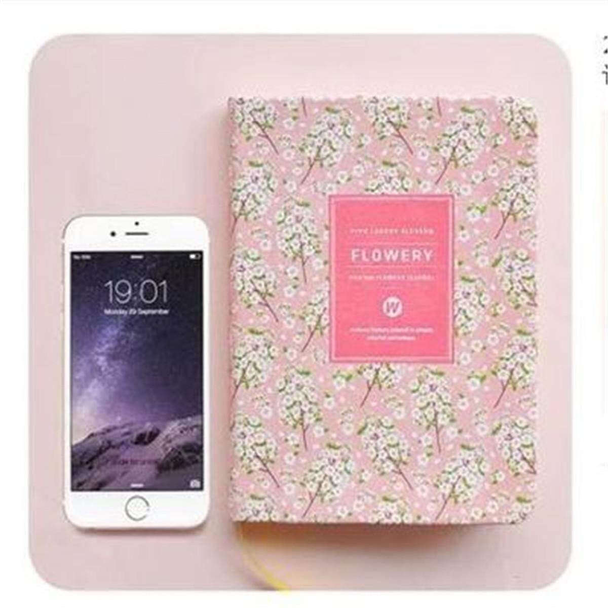 2018 Flowery Weekly Monthly Planner Diary Journal Notebook Calendar Organizer Pink (pink)