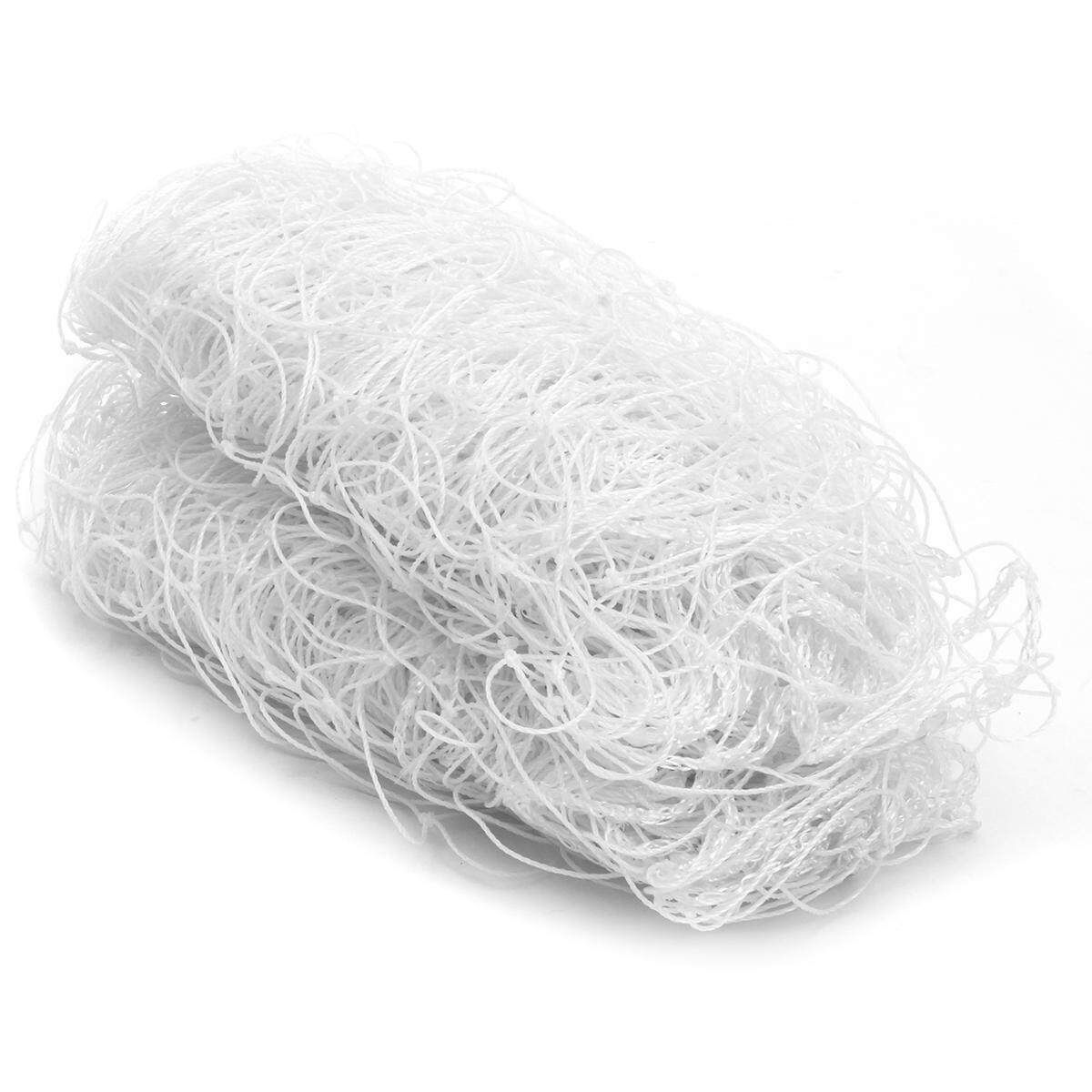 One White Official Size 24' X 8' X 4' X 10'Match Soccer Football Goal Net White