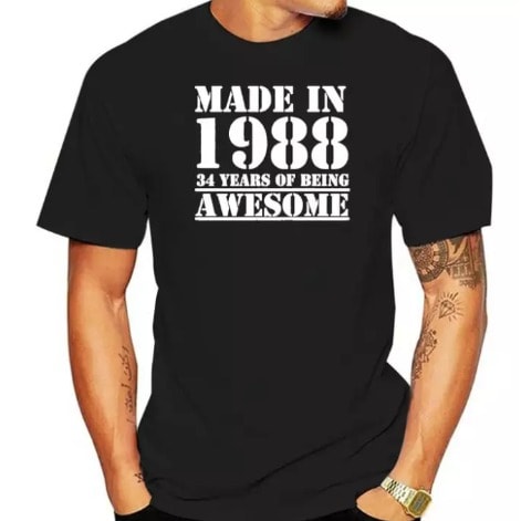 Print T-Shirts -Black