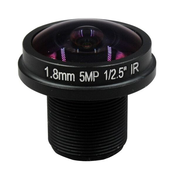 M12 Interface 5MP-1.8mm HD Fisheye Lens