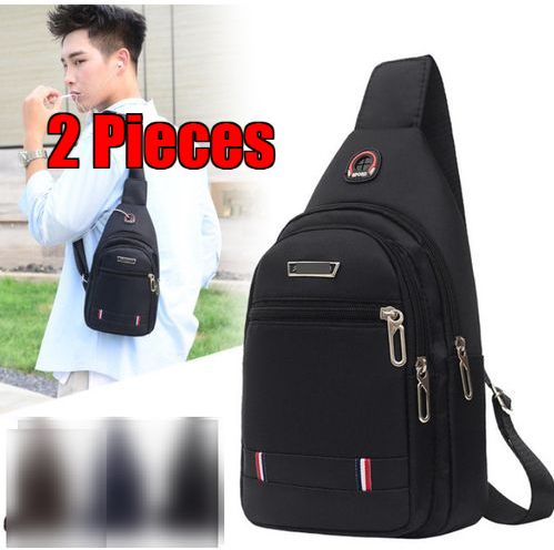 2 Pieces Men Chest Bag/Shoulder Bag/Cross Body Bag/Messenger Bag
