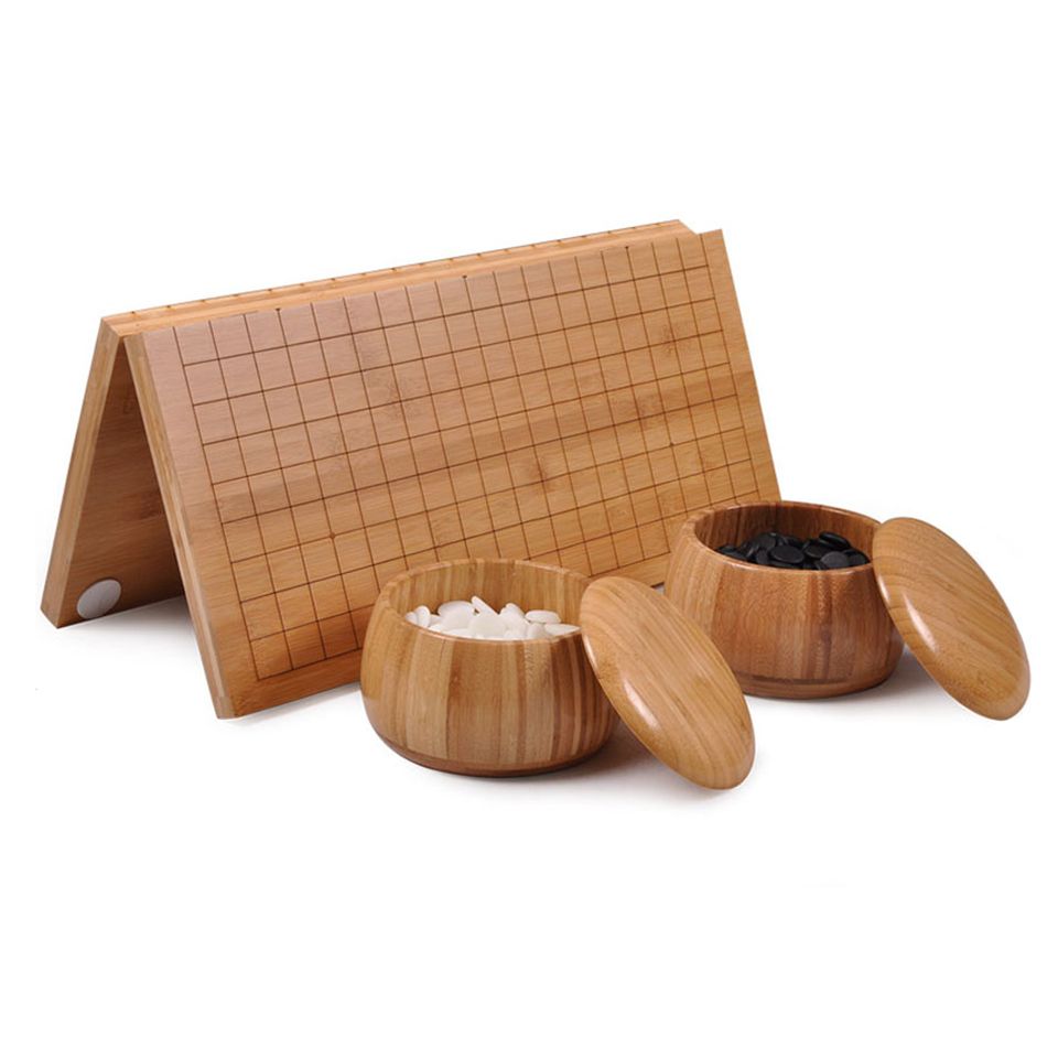 Go Chess 19 Road 361 Pcs/Set Chessman Diameter 2.2cm Bamboo Folding Chessboard And Wooden Jar Chinese Old Game Of Go Weiqi