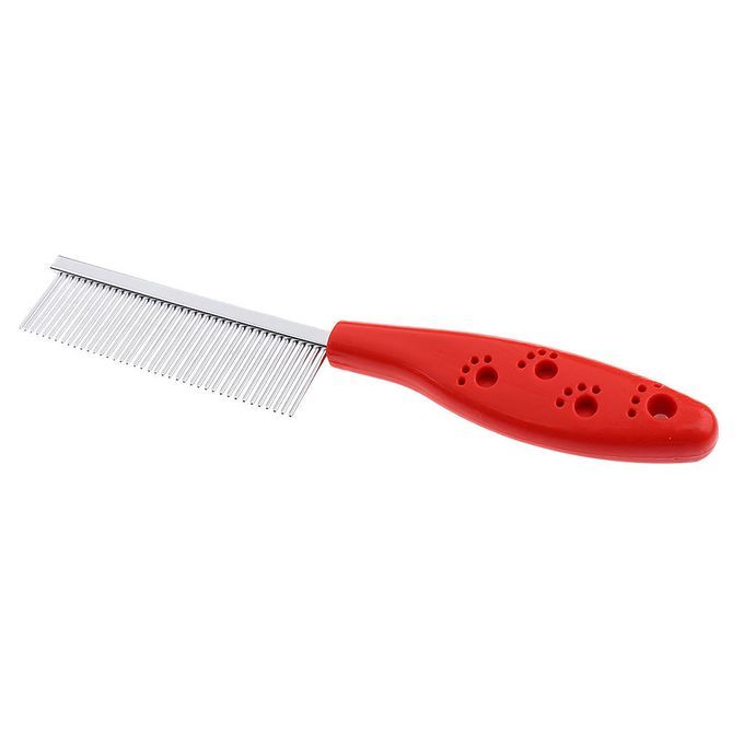 Double/One Side Pet Hair Brush Dog Cat Hair Pin Comb Slicker Brush Red