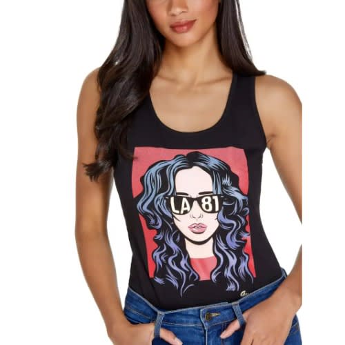 Sunnie Pop Art Tank Top – Black