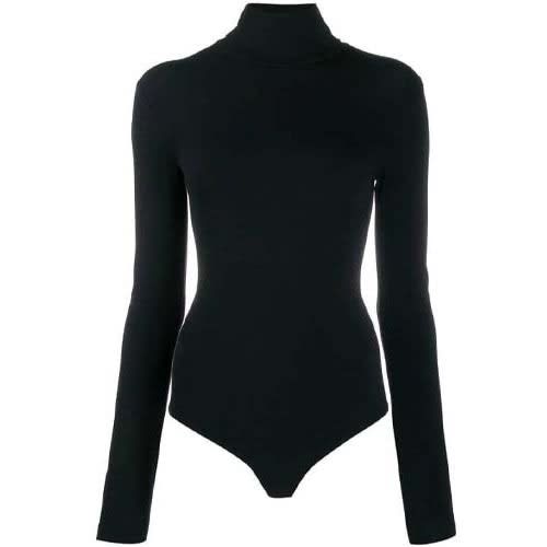 Black Long Sleeve Turtleneck Bodysuit