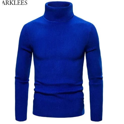 Men' S Turtle Neck -  Blue