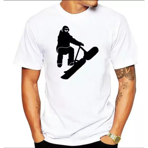 Skate Print T-Shirts- White