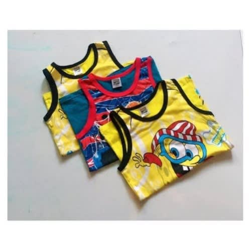 Boys' Cartoon Character Singlet- Pack Of 3 - Multicolor
