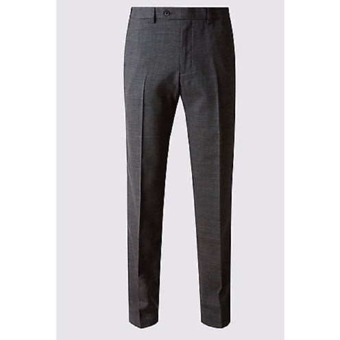 Men's Plain Trousers - Grey