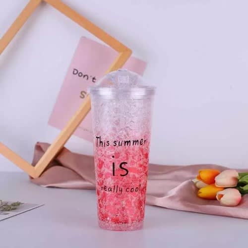 Straw Water Ice Cup Bottle