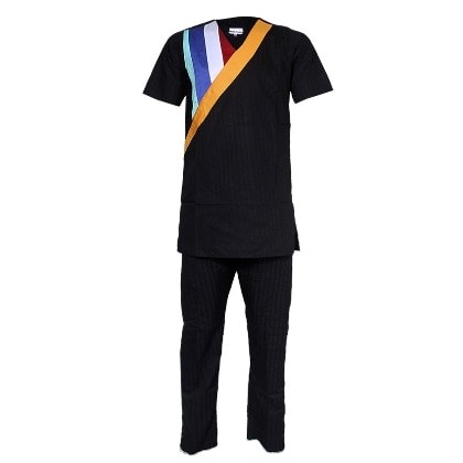 Black Traditional Multicoloured Design