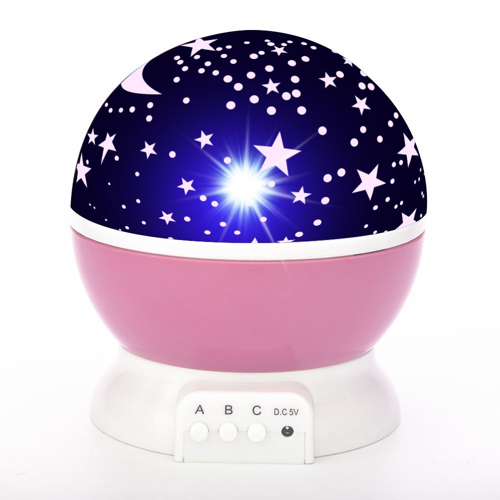 Star  Lamp Children Bedroom LED Night Light Baby Lamp Decor Rotating Starry Nursery Moon Galaxy  Table Lamp