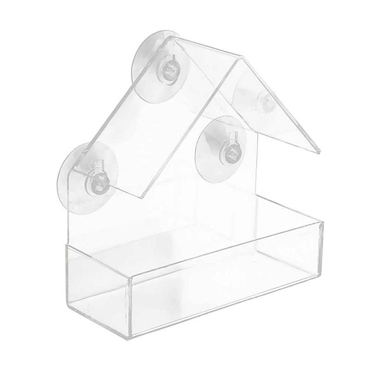 Bird Feeder Hanging Bird Food Container Clear