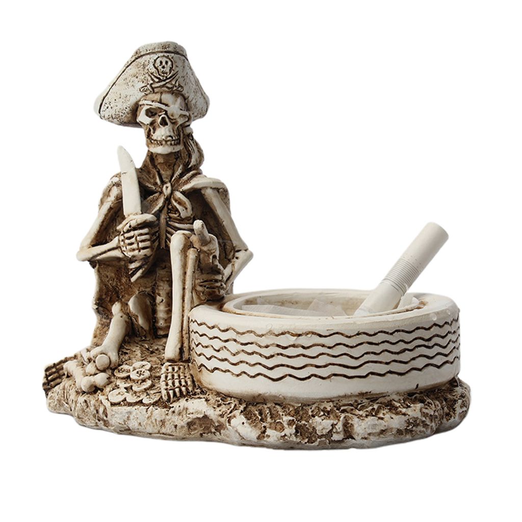 Creative Pirate Skull  Home Store Halloween Statue