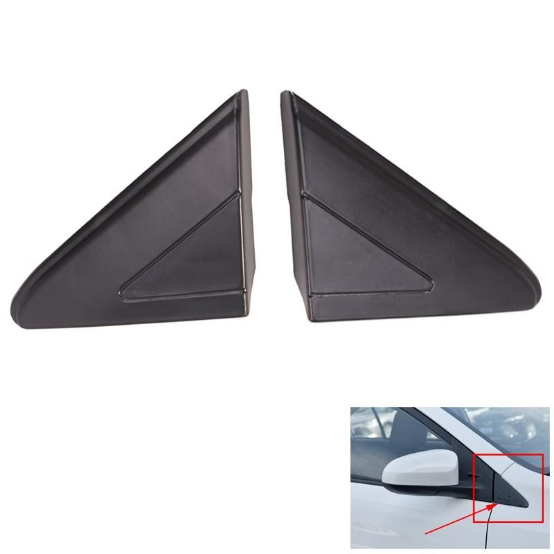 1Pair Car Front Window GlTriangle Plate Side Mirror Corner Garnish Cover Panel For Toyota Vios Yaris L 2014-2017-Boom