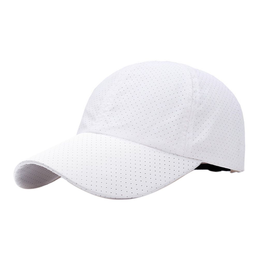 Summer Unisex Quick Drying Breathable Baseball Cap Hat-White
