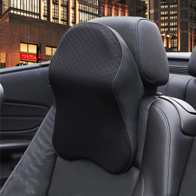 Car Neck Cushion Neck Pillow Headrest Cushion Lumbar Support Black S