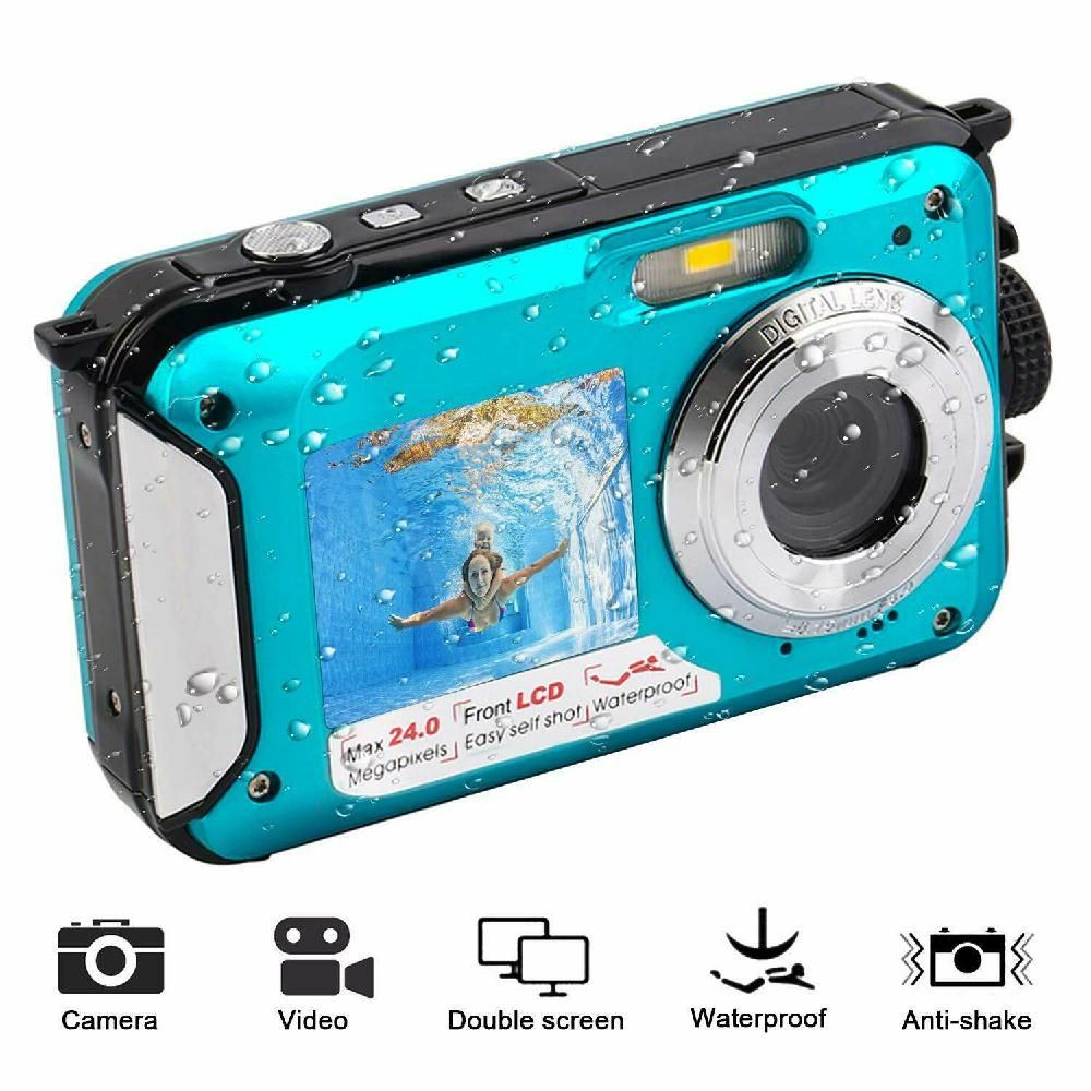 Video Recorder Selfie Dual Screen DV Recording Camera S20 Blue