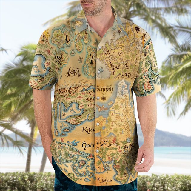 （Type 28）Harajuku Anime 3D Beach Hawaiian Summer Shirt Short Sleeve Shirt