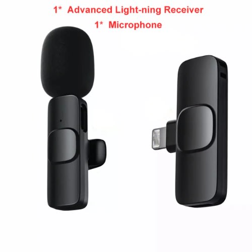 Wireless Lavalier Mic For Iphone-1 Receiver & 1 Wireless Microphone