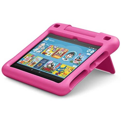 Amazon Light Weight Shockproof Handle - Kid's Fire Hd 8 - 2018 - Case Only- Pink
