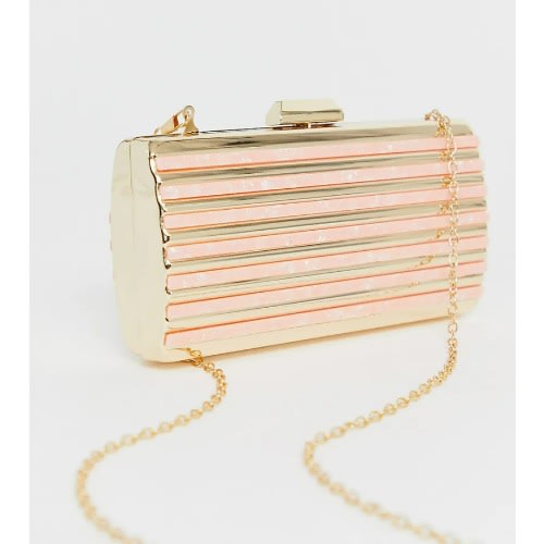 Acrylic Clutch -Gold & Resin
