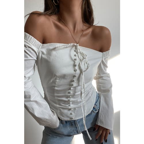 Miss Eko - Brie Off The Shoulder Top - White