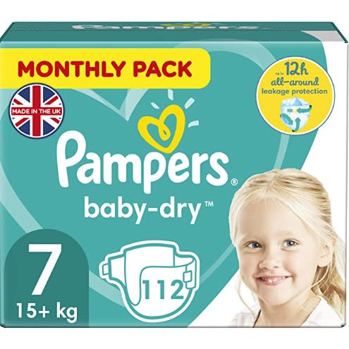 Baby-dry Diapers Size 7 - 15+ Kg - 112 Nappies