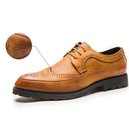 Men's Leather Brogues - Brown