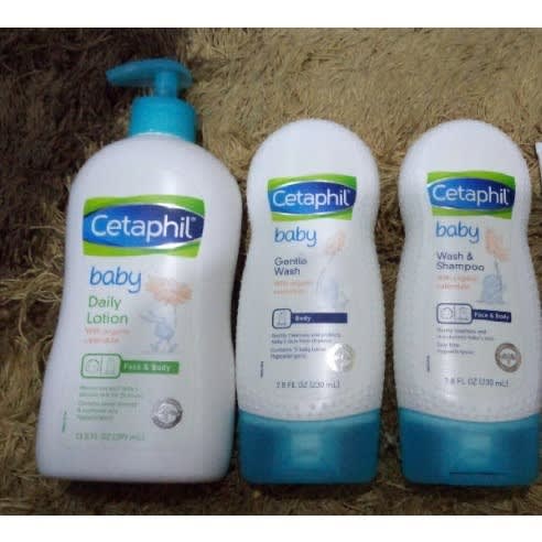 Baby Daily Lotion With Organic Calendula & Shampoo And Gentle Wash 13.5oz,7.8oz,7.8