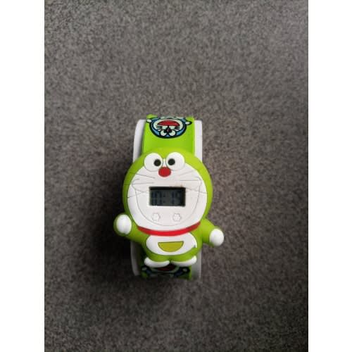 Doraemon Cartoon Character Clasp Digital Watch- Lemon Green