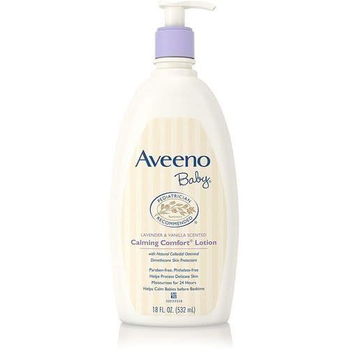 Baby Calming Comfort Moisturizing Lotion & Bath With Lavender, 18 Oz Each