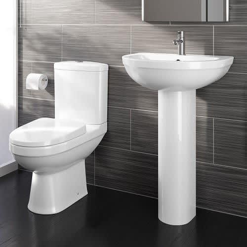 Toilet Seat & Wash Hand Basin And Hand Roll Holder