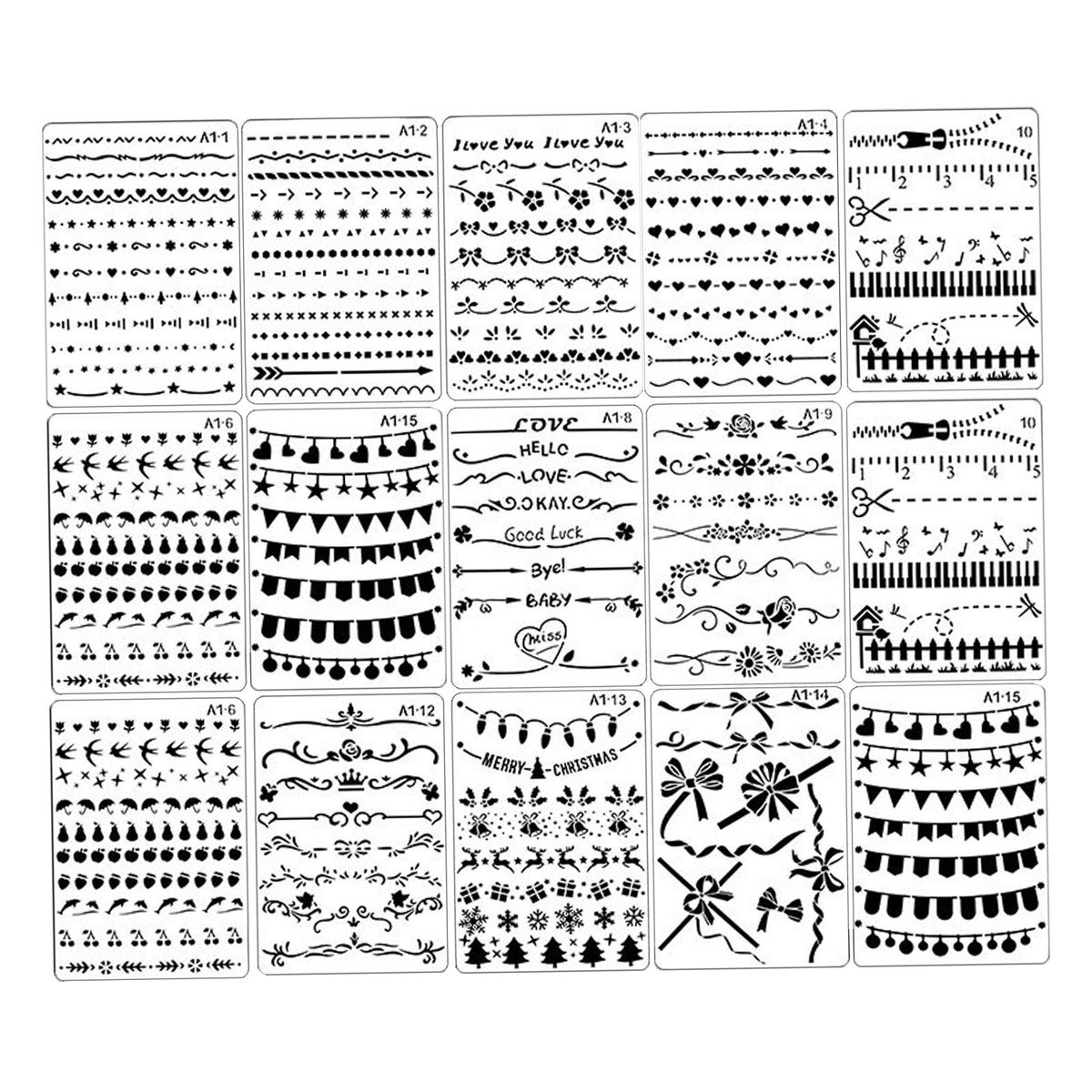 Mixed Split Line Template Stencil For Background Scrapbooking DIY Card