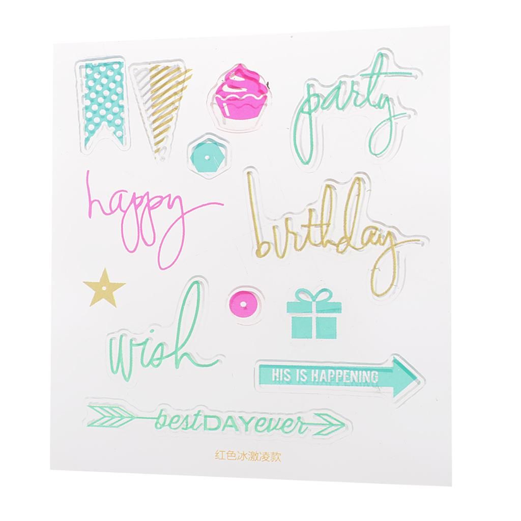 Transparent Clear Silicone Seal Stamp Sheet Kids Crafts
