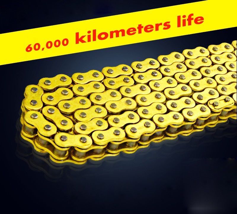 Motorcycle Motocross Universal Gold Drive Chain Link Oil Seals FOR DID O-ring DZ 520 525 530 Chain X 120 LINKS 520X120links