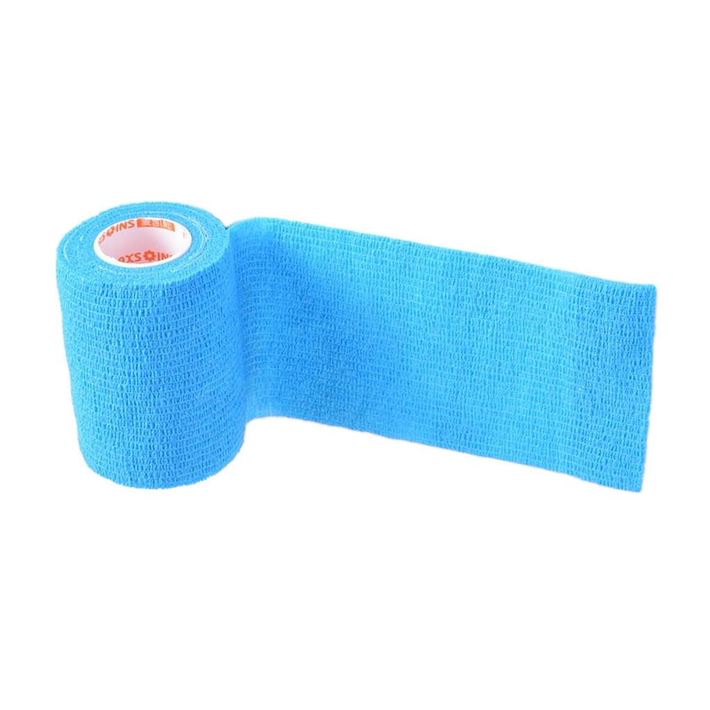 Elastic Non Woven Self Adhesive Cohesive Wrap Bandage Tape Light Blue