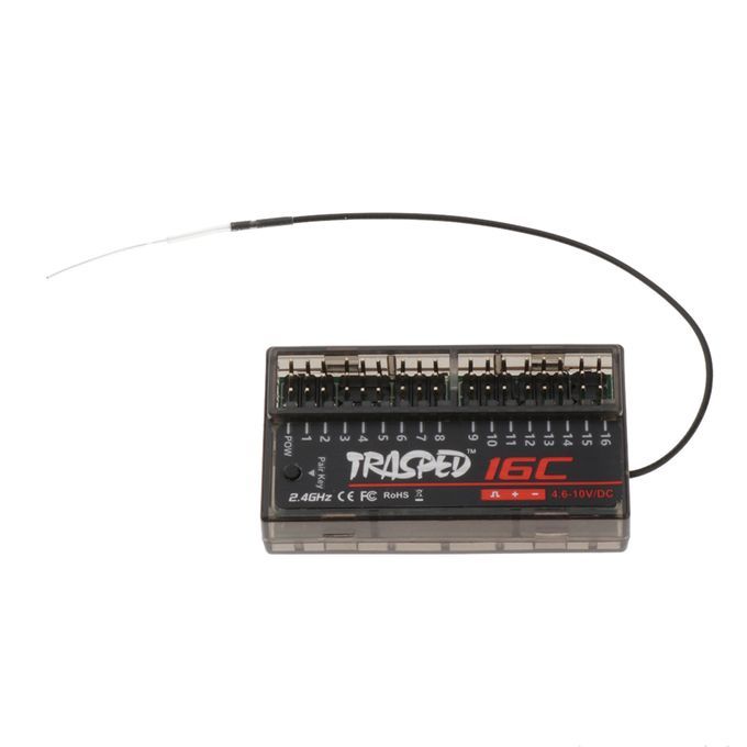 HG-P408 16-Channel Receiver Black Truck Car Spare Supplies Playkit