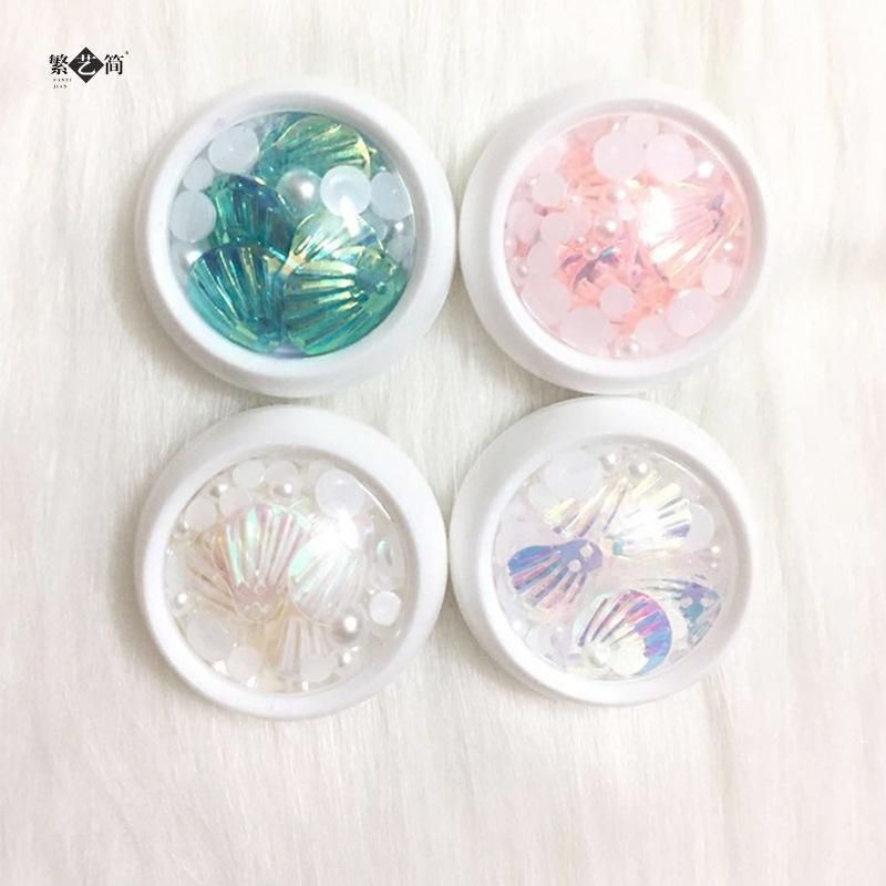 Face Sticking Ornament Antique Merman Makeup Shell Fish Scale Mermaid Tears Makeup Hanfu Pearl Nail Beauty Eye Makeup Patch Photo
