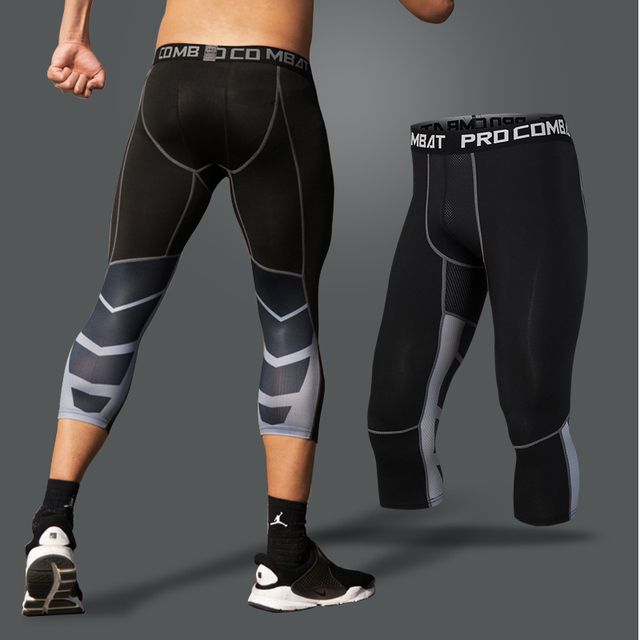 -Men's -Running -Sport -Tights -Pants -Basketball Black 3_M