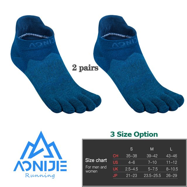-Toe -Socks -New -Coolspec -Run E4810Royal 2pairs_M(39-42)