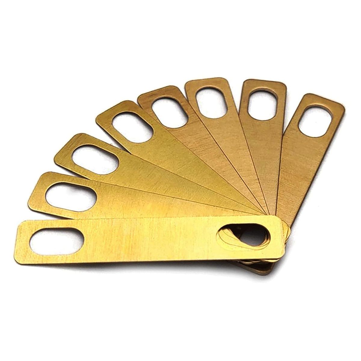 MX0312D 8Pcs Guitar Neck Shims 0.2mm 0.5mm 1mm Thickness Brass Shims Set Connection Neck Plate Bolt-on Neck Repair Luthier Tool for Guitar Bass