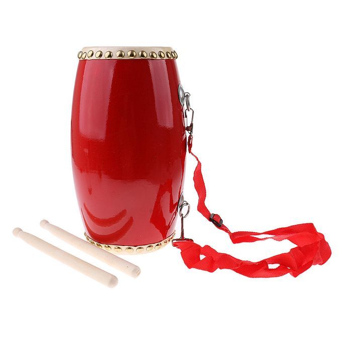 Portable Chinese Folk Dance Waist Drums 12 X 27cm Children Learn Music