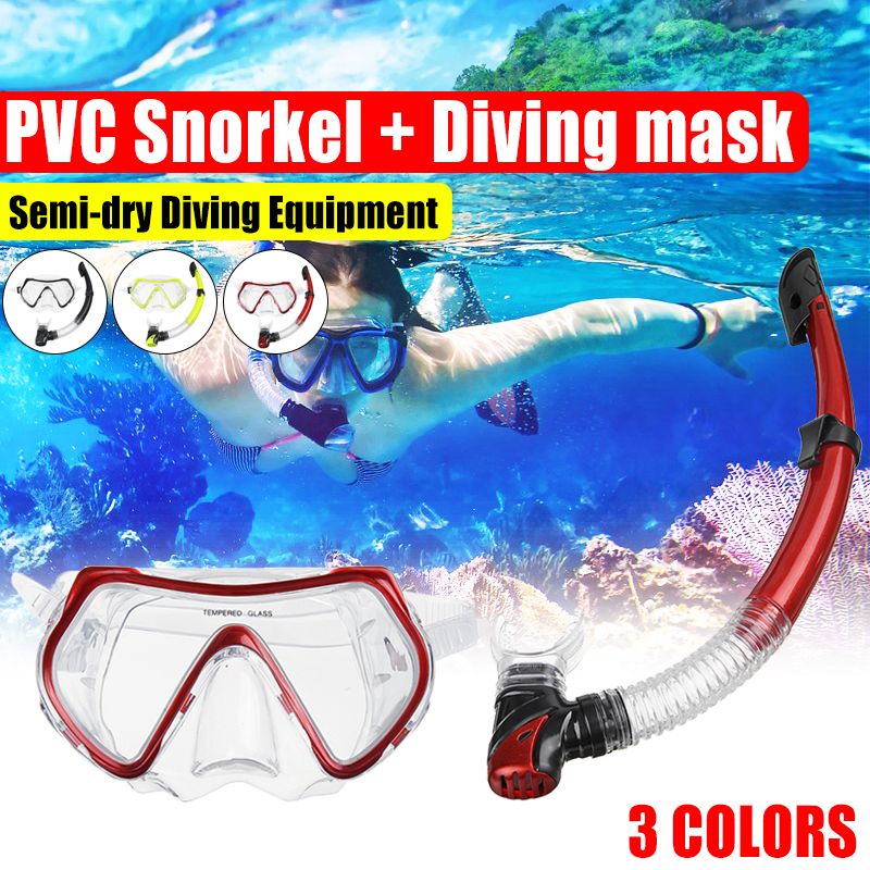 PVC Snorkel + Diving Diving Snorkel Accessories 3 Colors Optional Red